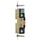 Hubbell Wiring Device-Kellems Straight Blade Receptacle, 5-15R, 15 A, 125V AC, 2 Pole, 3 Wire, Grounded BR15C2I - alternate 3